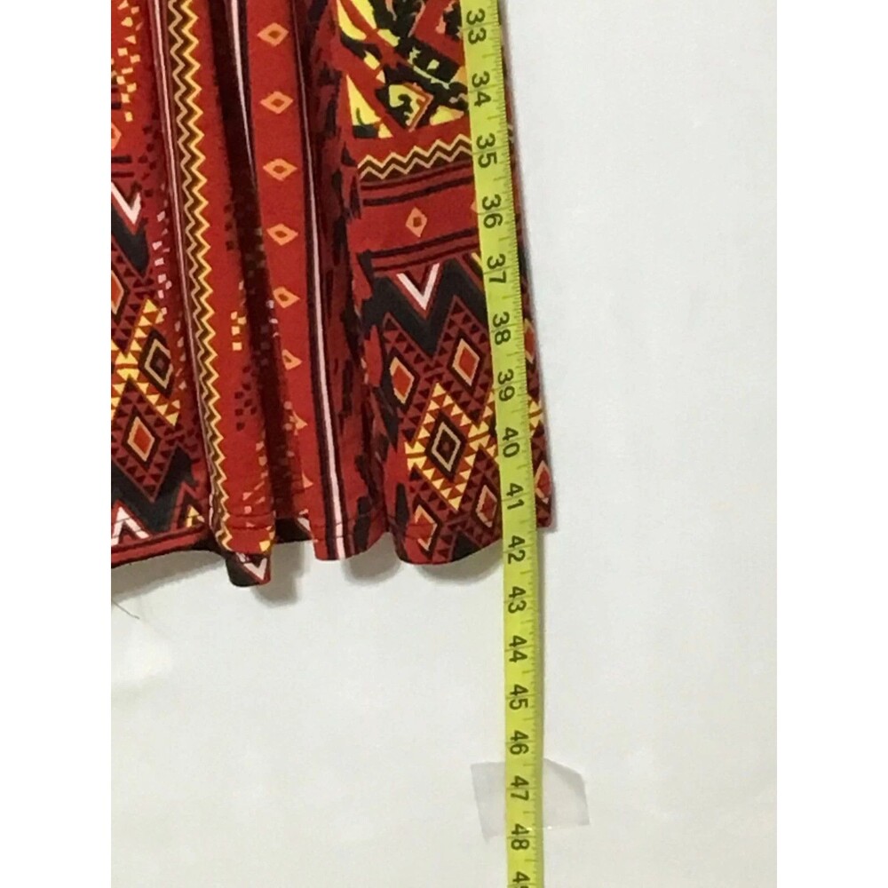 She's Cool Maxi Babydoll Dress Womens Small Abstract Artsy Vibrant Smocked Batik - Picture 12 of 13